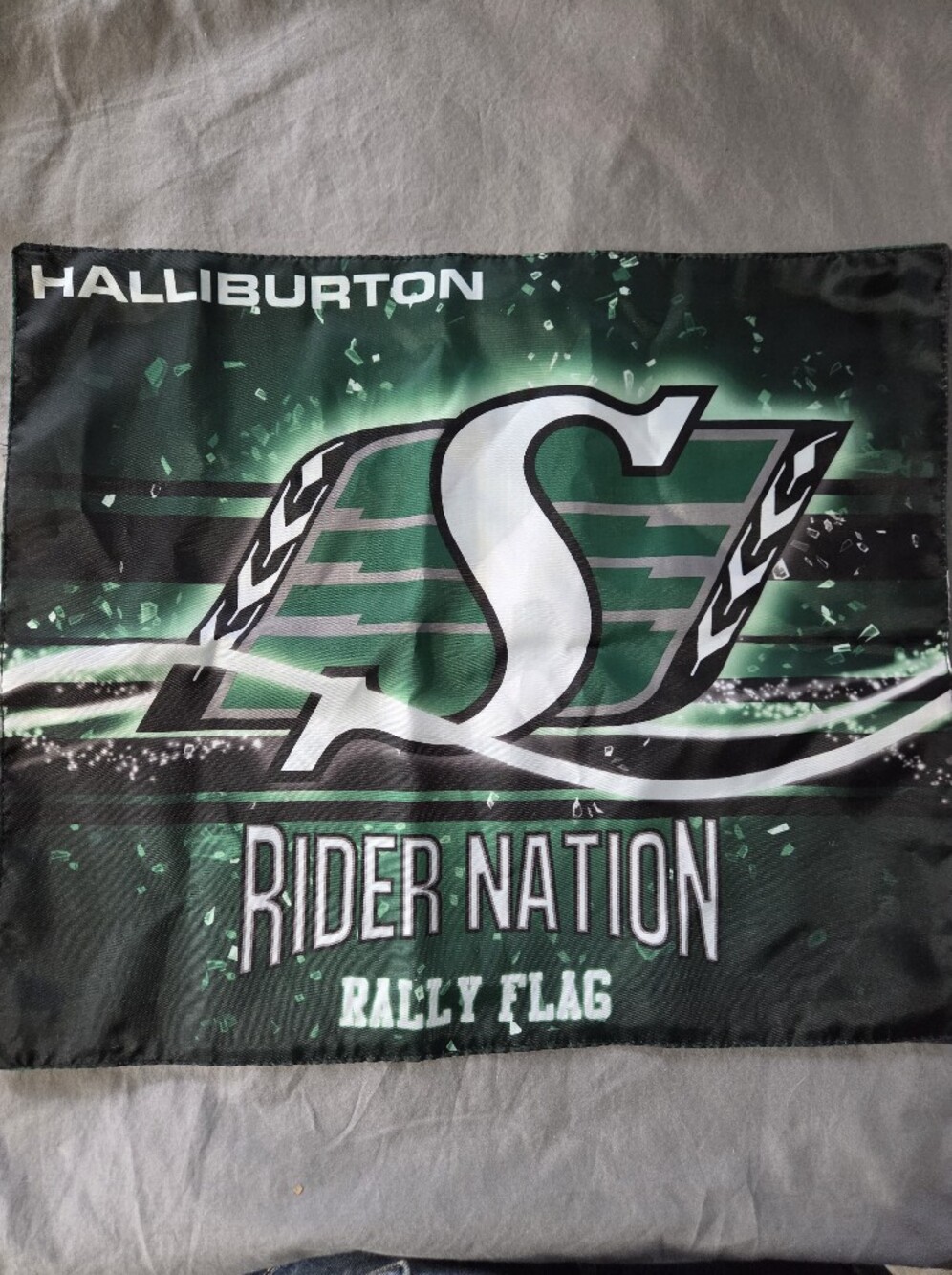 Saskatchewan Roughriders Rider Nation Rally Flag - Picture 2 of 4